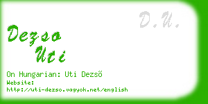 dezso uti business card